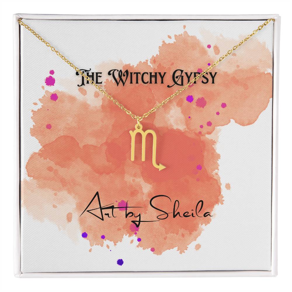 The Witchy Gypsy Zodiac Necklace, Art by Sheila