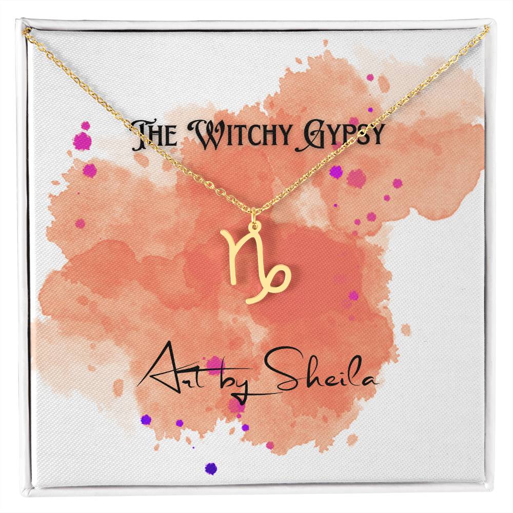 The Witchy Gypsy Zodiac Necklace, Art by Sheila