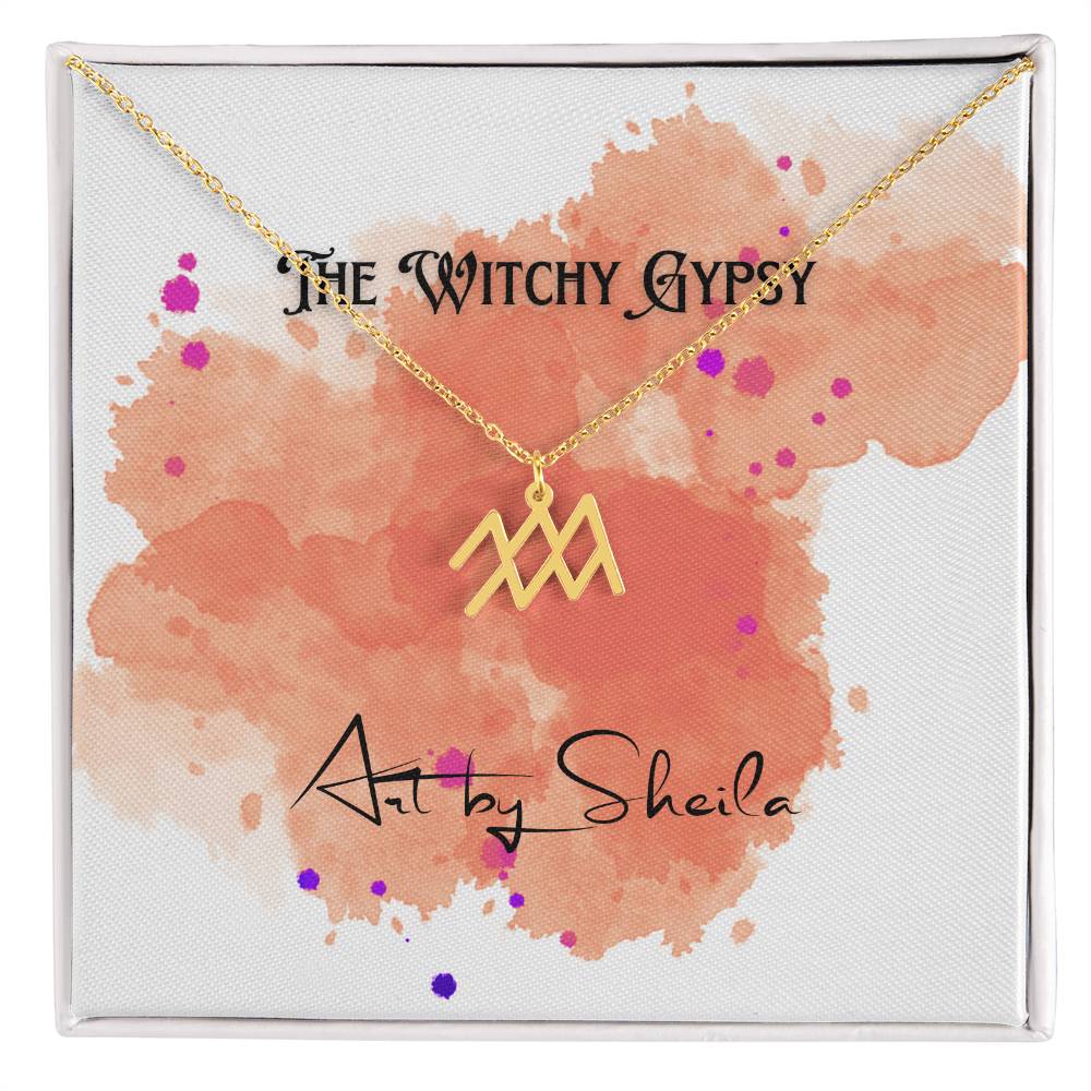 The Witchy Gypsy Zodiac Necklace, Art by Sheila