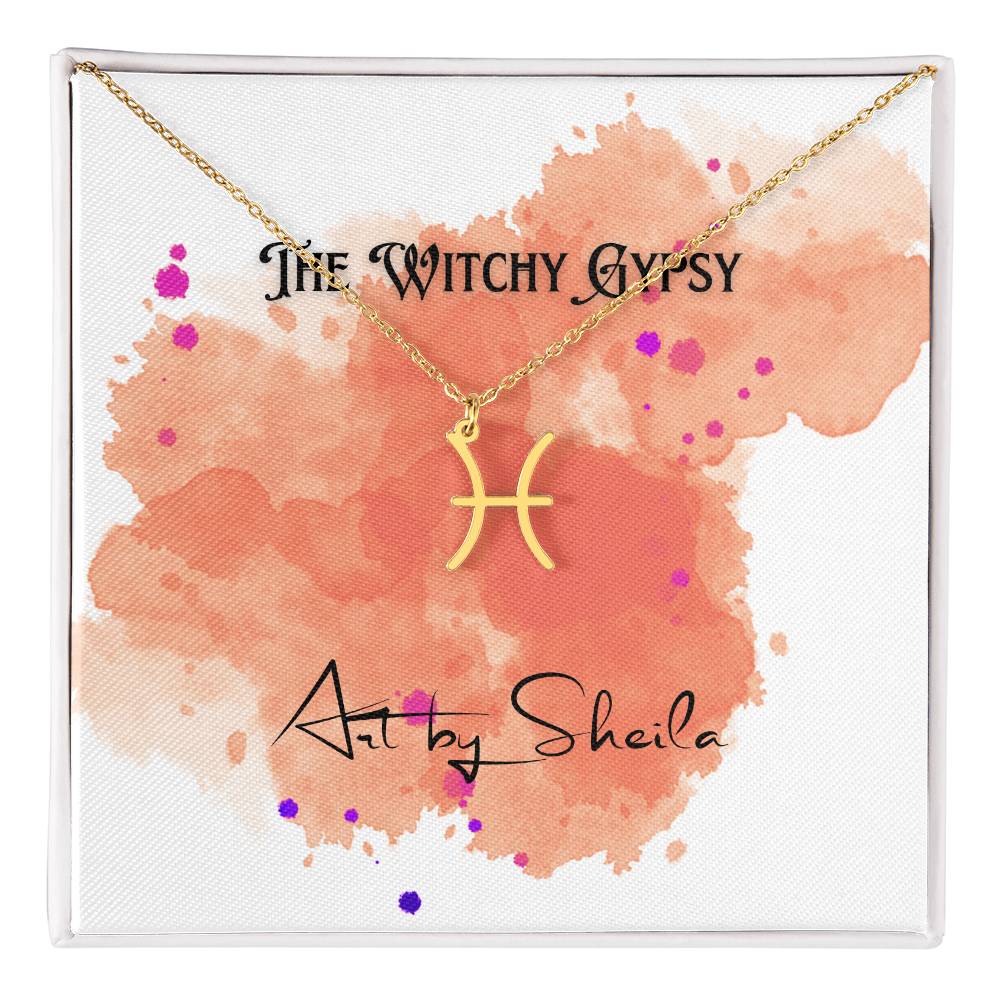 The Witchy Gypsy Zodiac Necklace, Art by Sheila