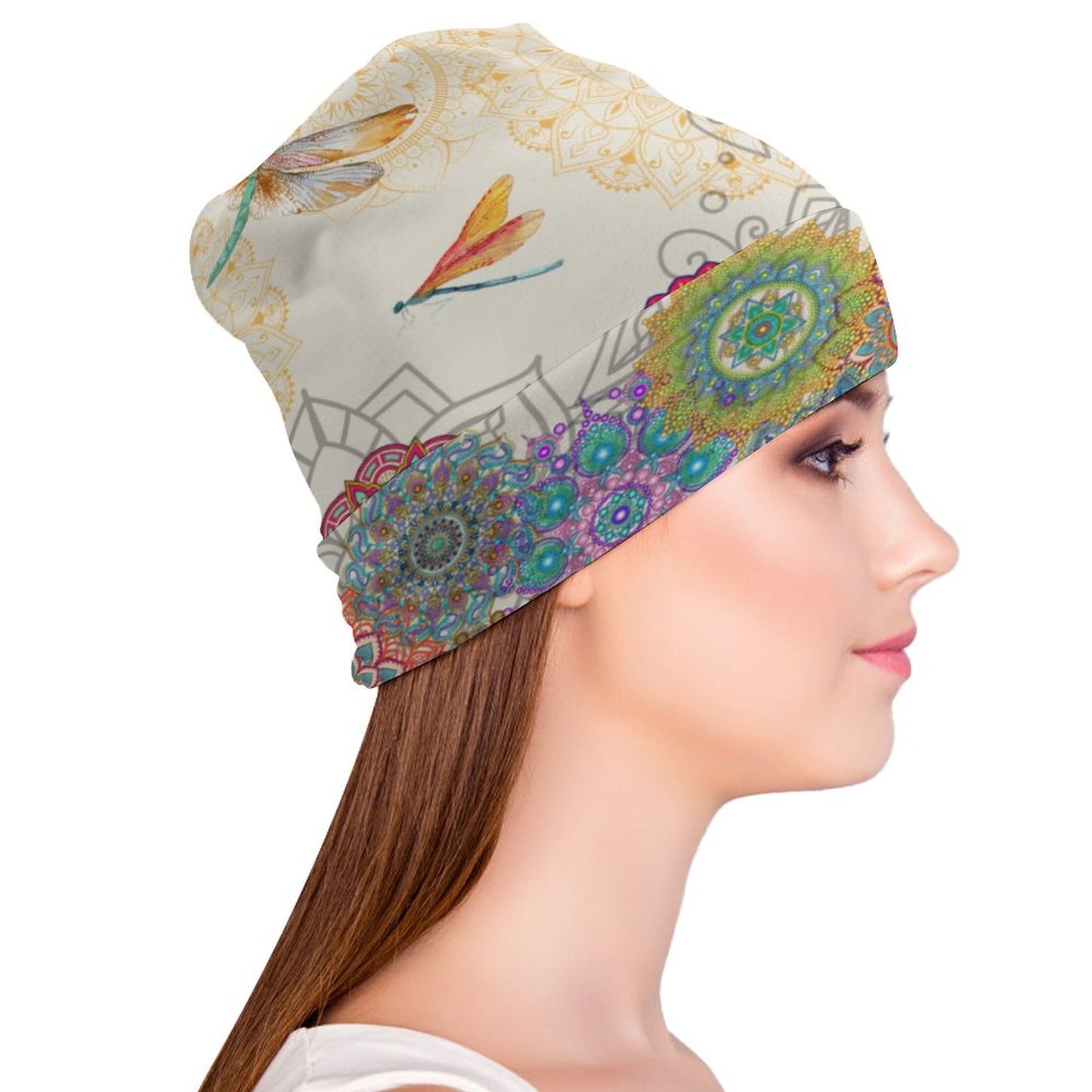 Dragonfly Mandala Pullover Cap (All-Over Printing)