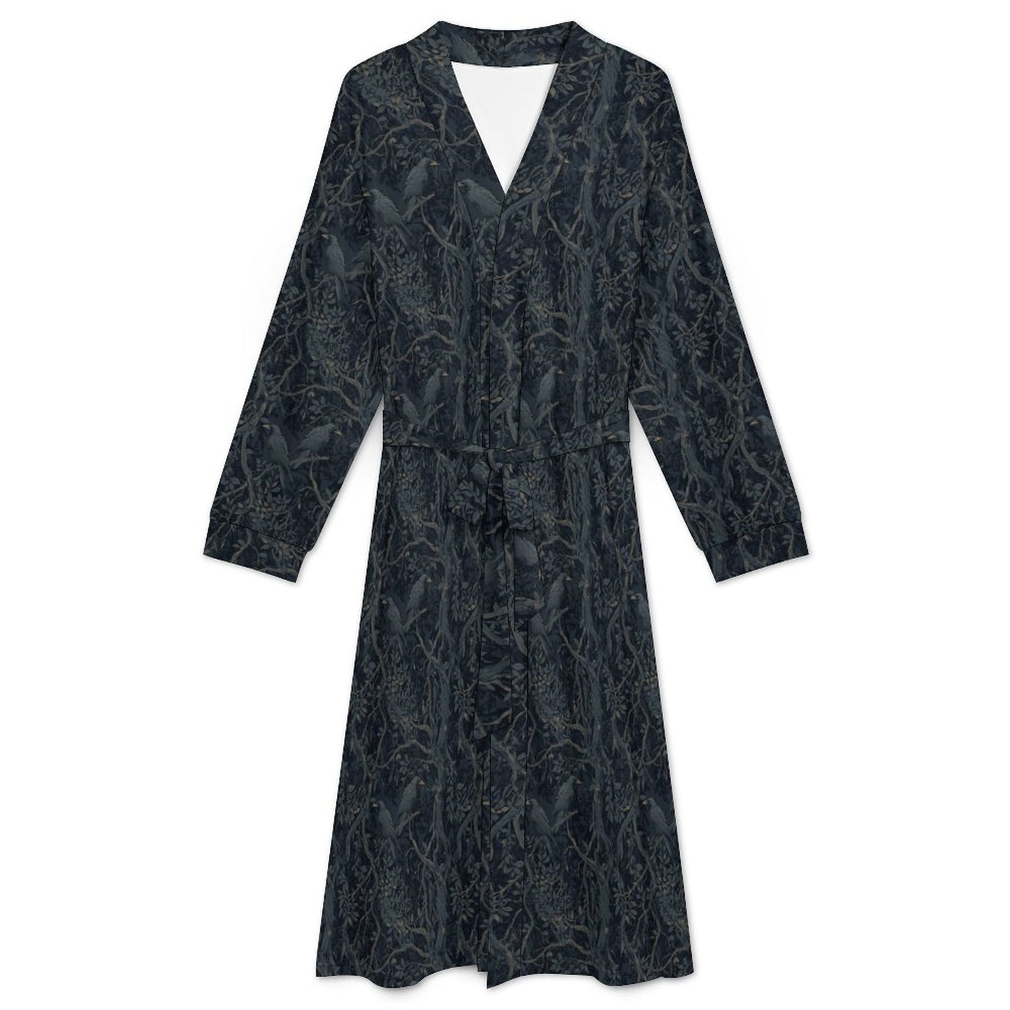 William Morris Inspired Crow Men's Adult Robe - Dark Academia Clothing