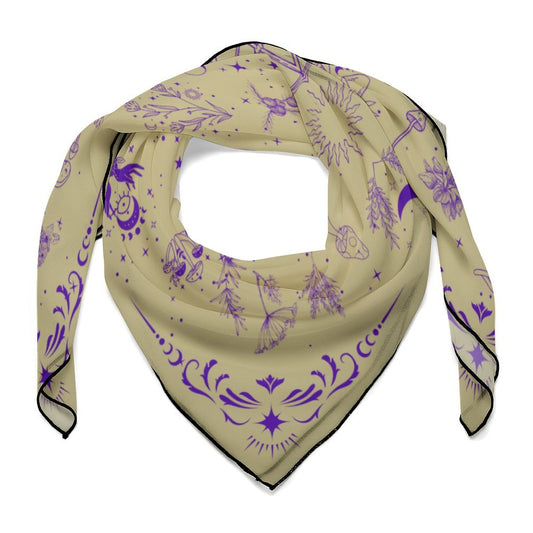 Witchy Herbs in Purple Women's Scarf NZ215