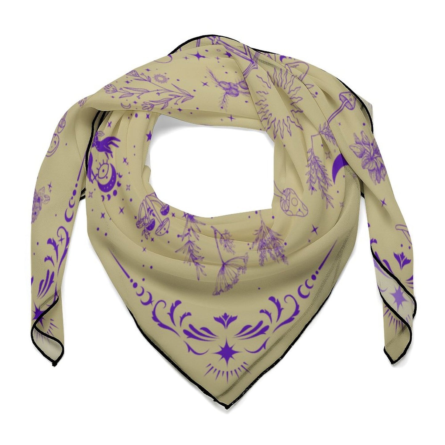 Witchy Herbs in Purple Women's Scarf NZ215