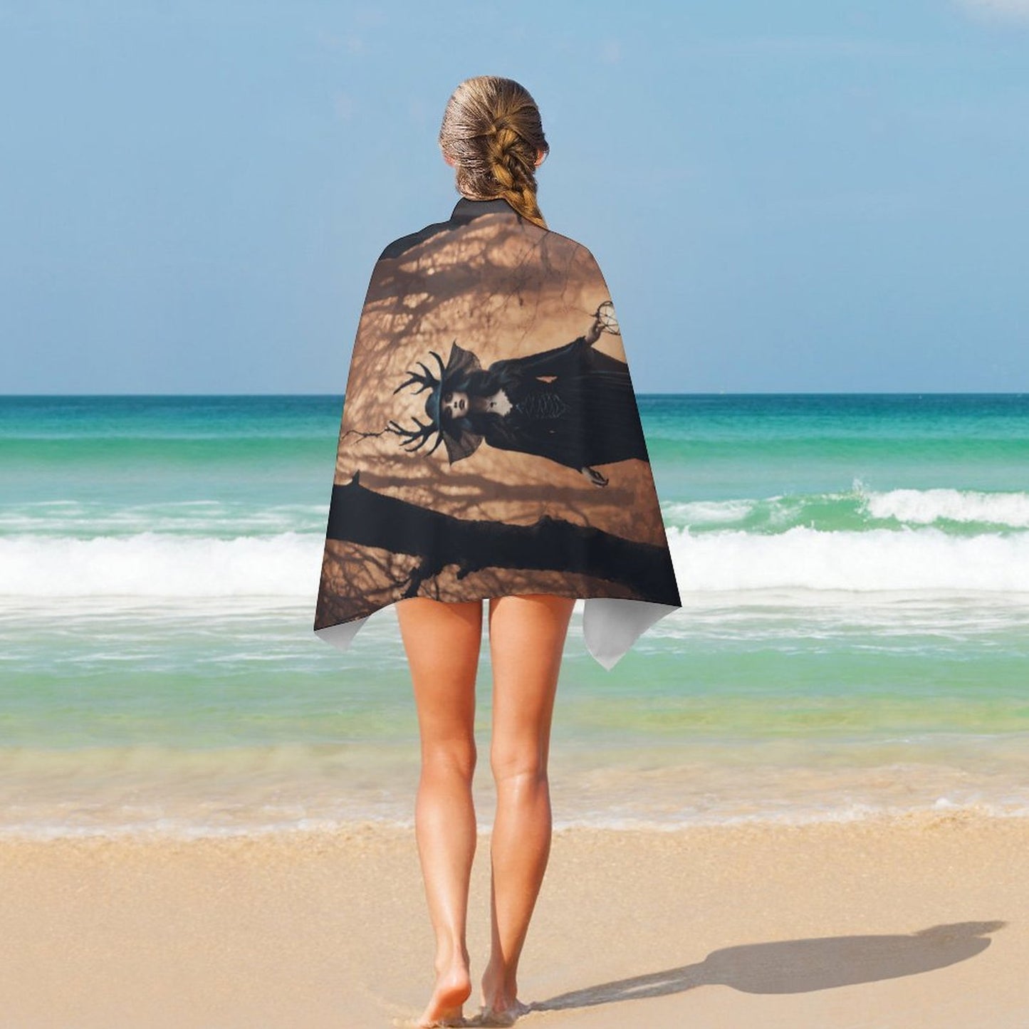 Forest Witch Beach Towel for Adults (All-Over Printing)