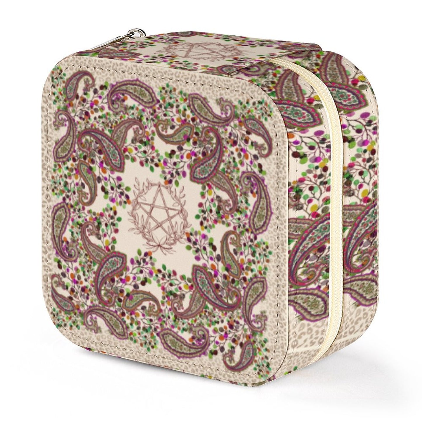 Winterberry Paisley Pentagram Box Organizer for Jewelry (All-Over Printing)