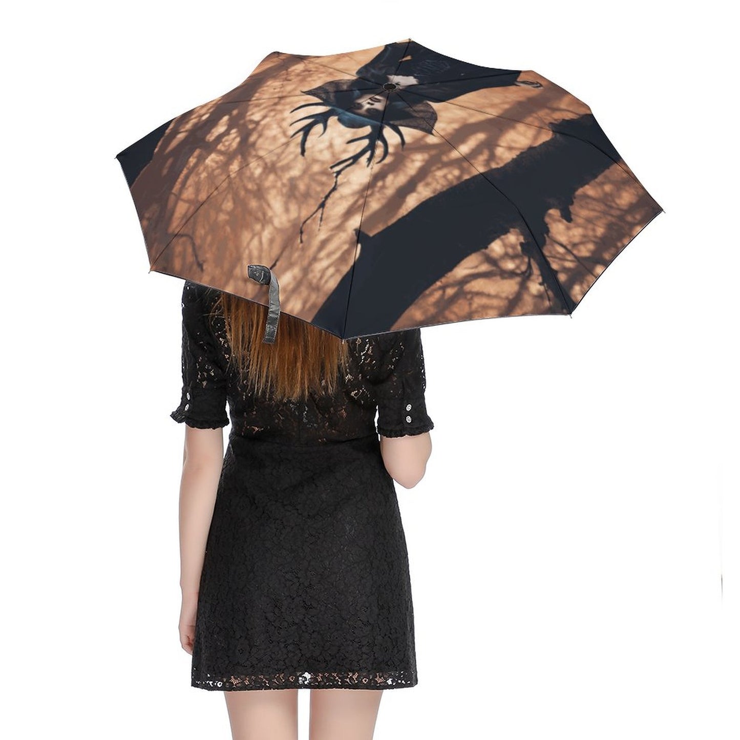 Forest Witch Auto Umbrella with Printed Pattern Outside ZYS03-8K