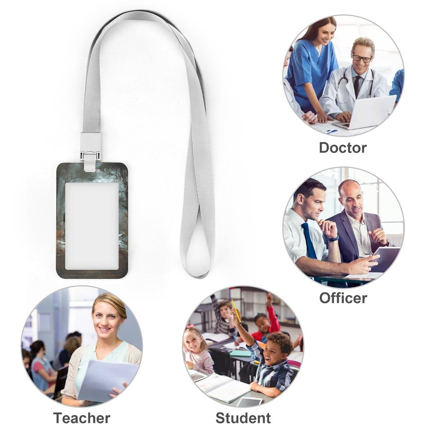 Aelin and Stag Vertical ID Badge Holder