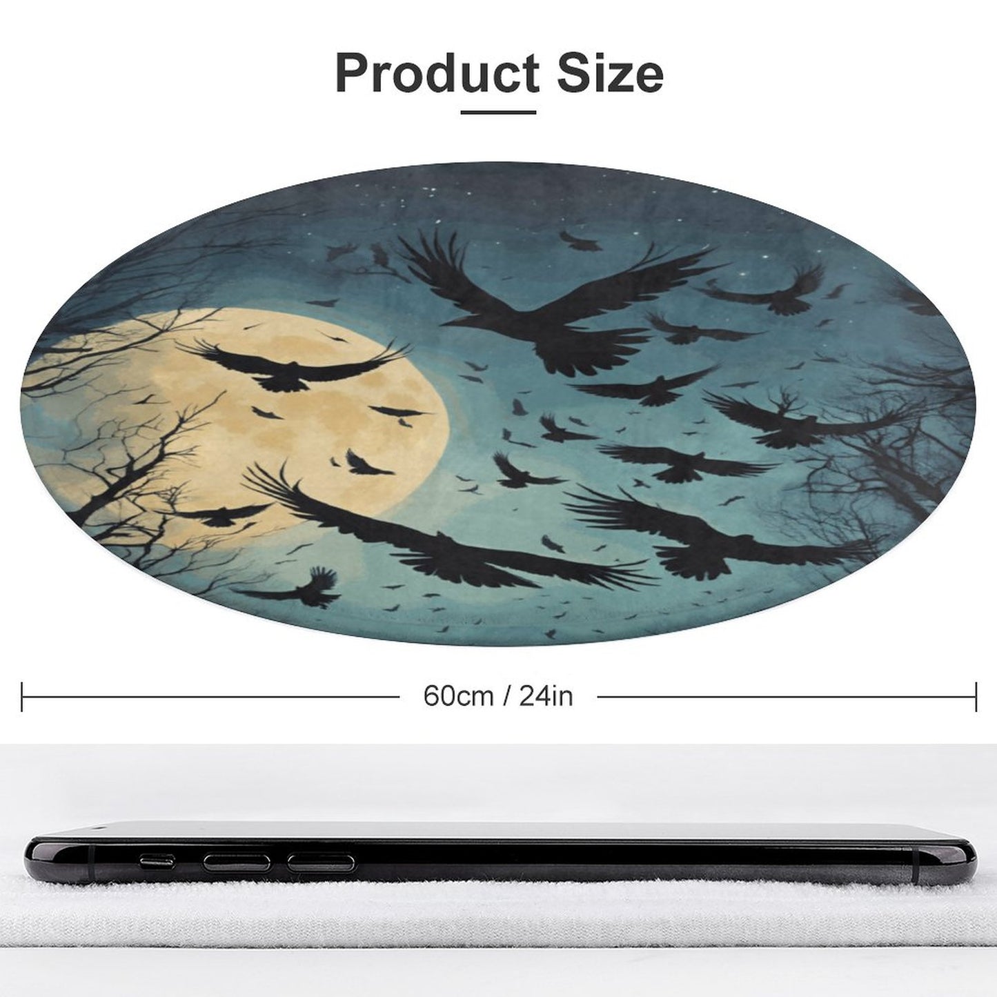 Round Coral Velvet Warm Floor Mat