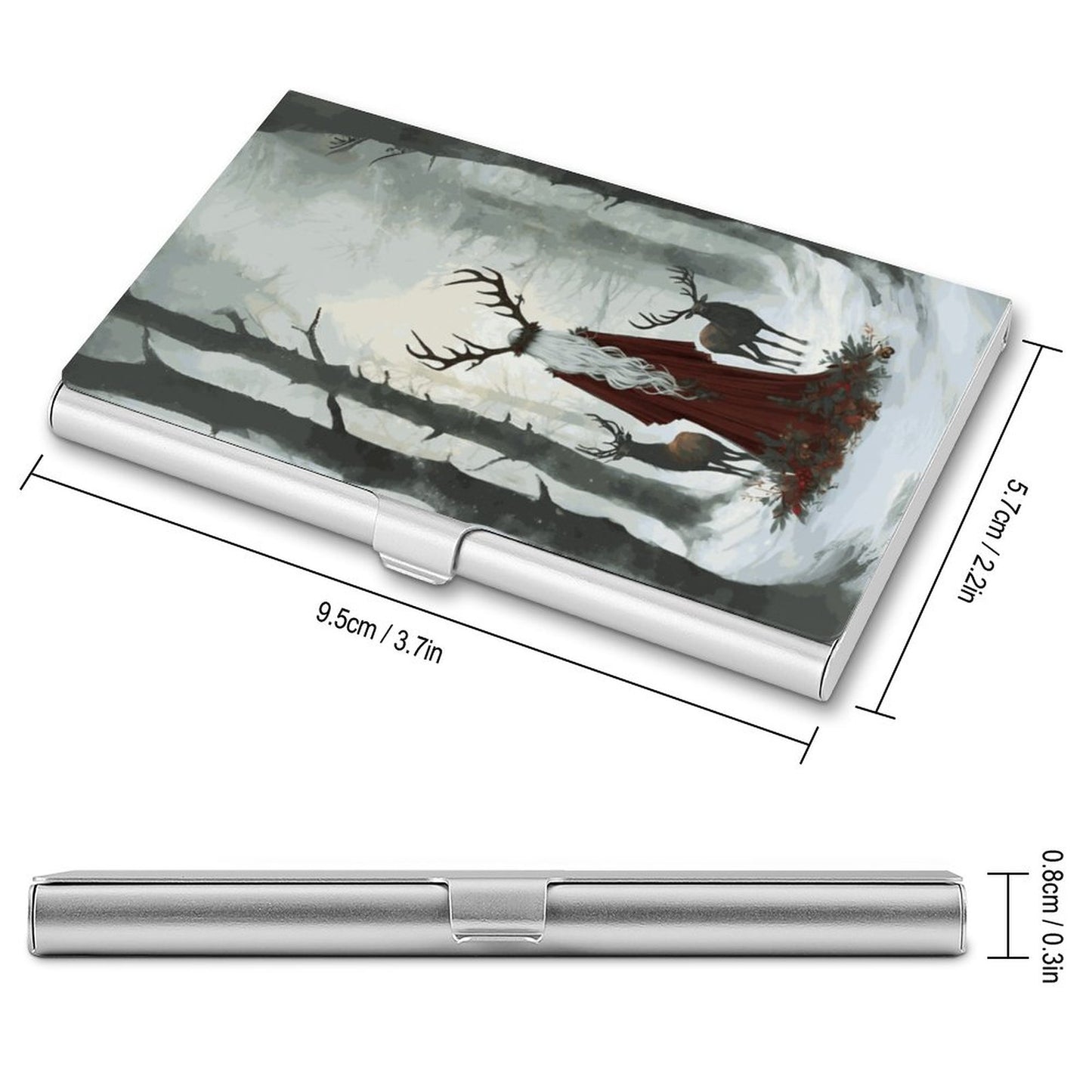 Winter Yule Forest Business Card Holder