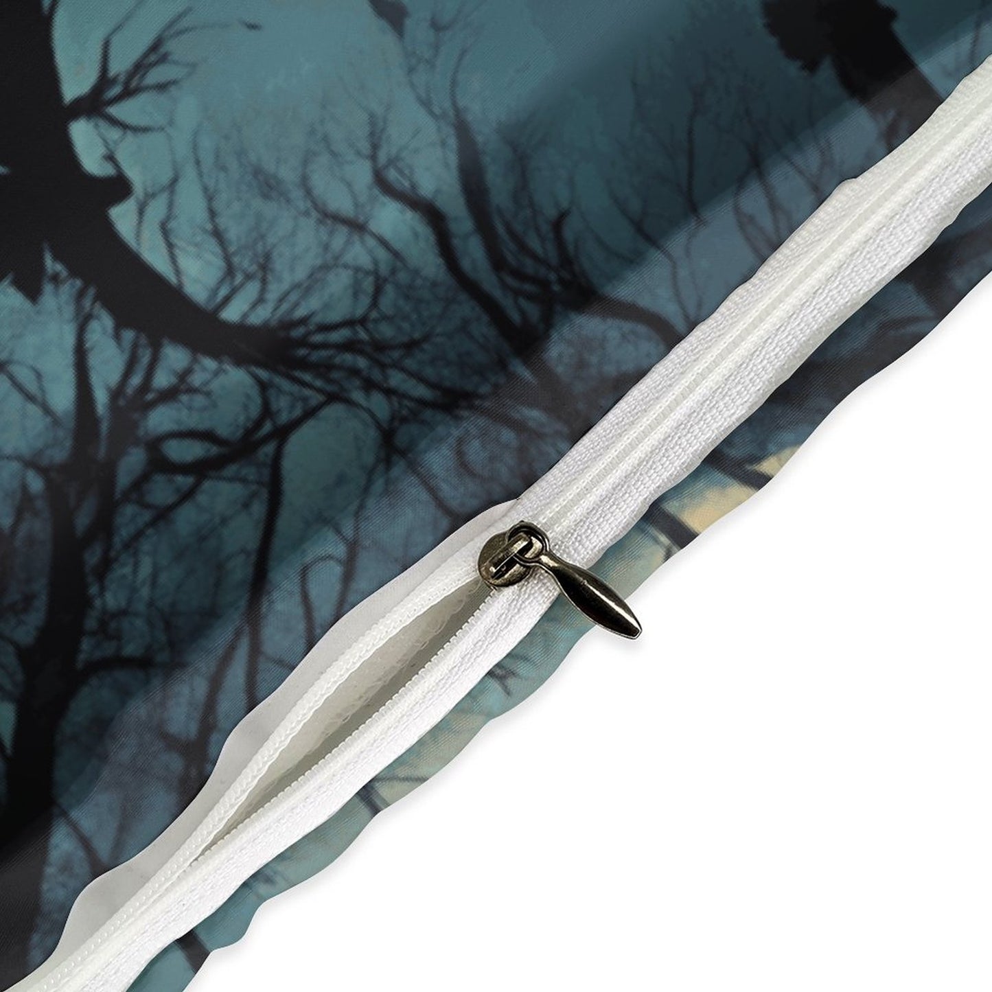Full Moon Crows 3-Piece Bedding Set-90"x90"/ 229x229cm (Dual-sided Printing)