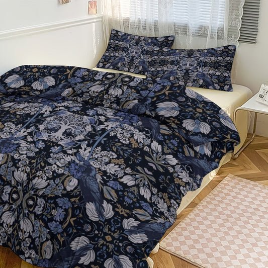 Tree of Life 3-Piece Bedding Set-90"x90"/ 229x229cm (Dual-sided Printing)