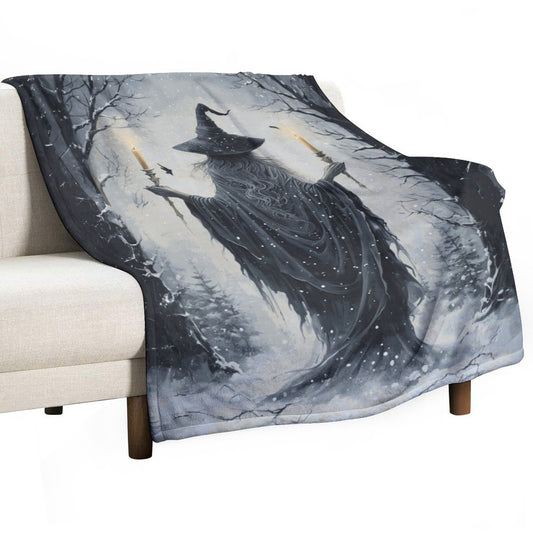 Winter Witch 280gsm Flannel Blanket-60"x80" (Dual-sided Printing)