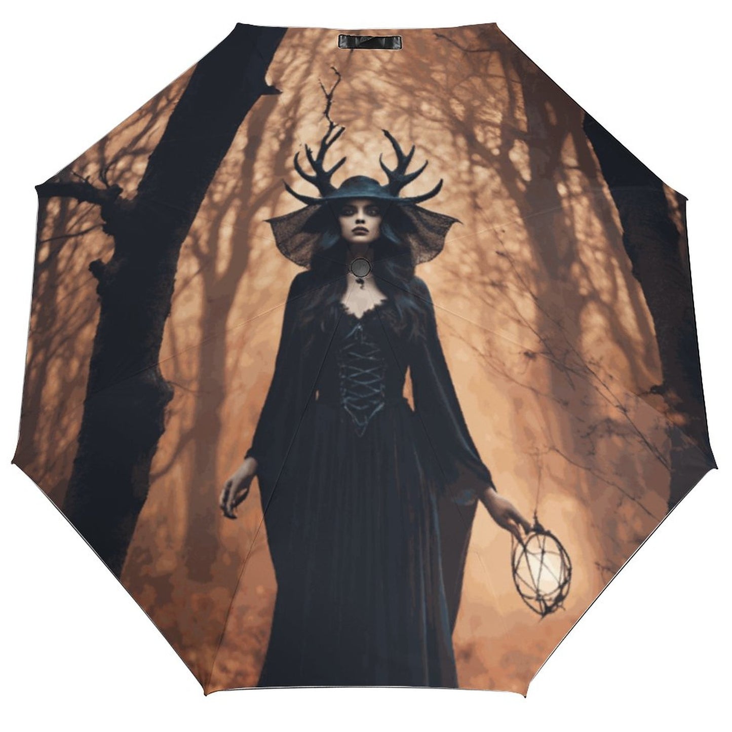 Forest Witch Auto Umbrella with Printed Pattern Outside ZYS03-8K