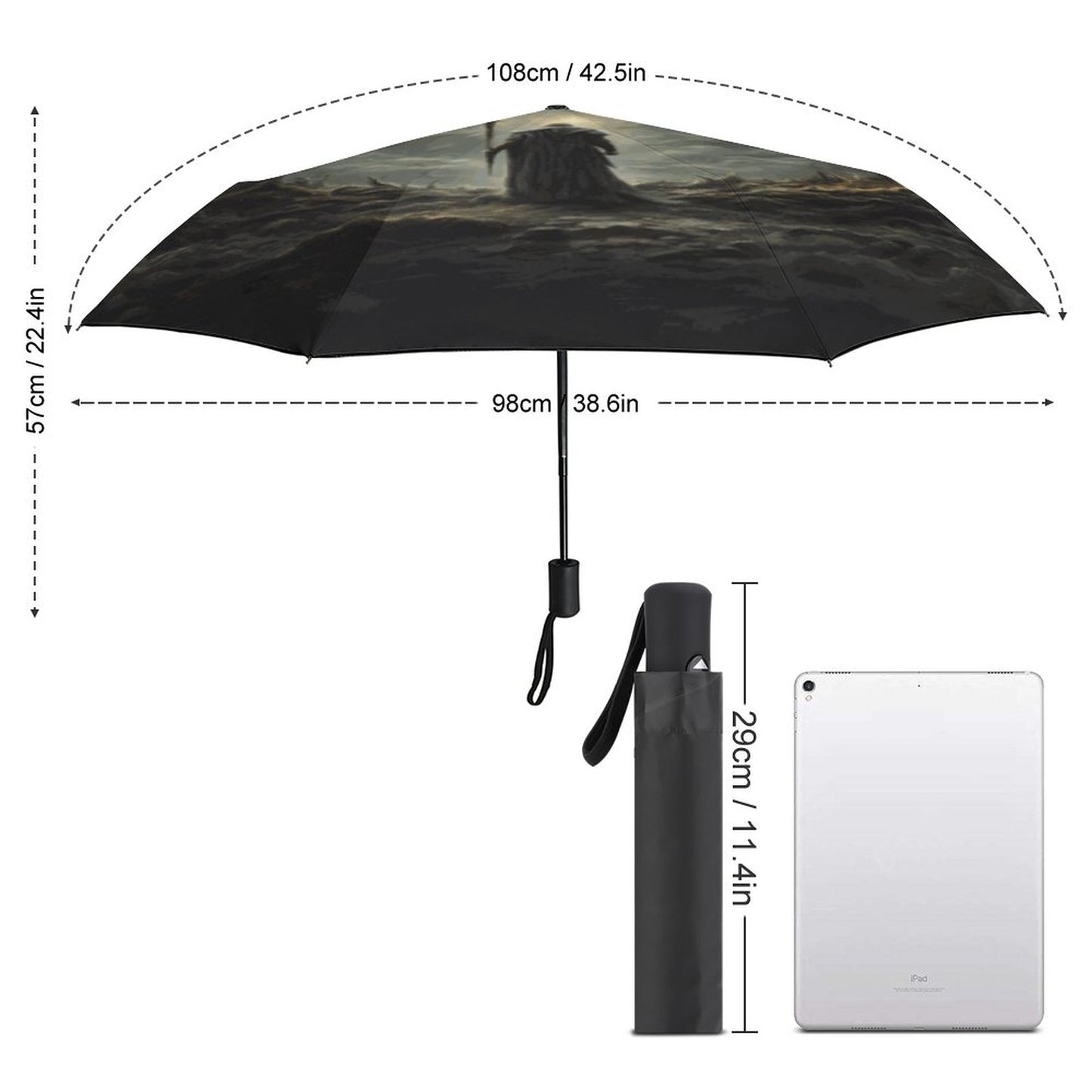 Auto Umbrella with Printed Pattern Outside ZYS03-8K