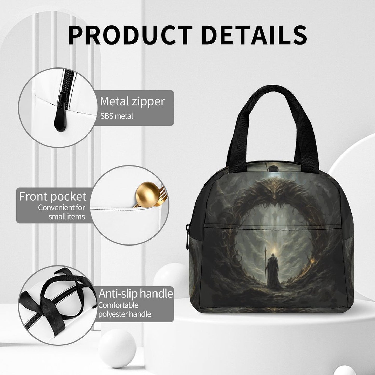 Insulated Lunch Bag with Pocket (All-Over Printing)