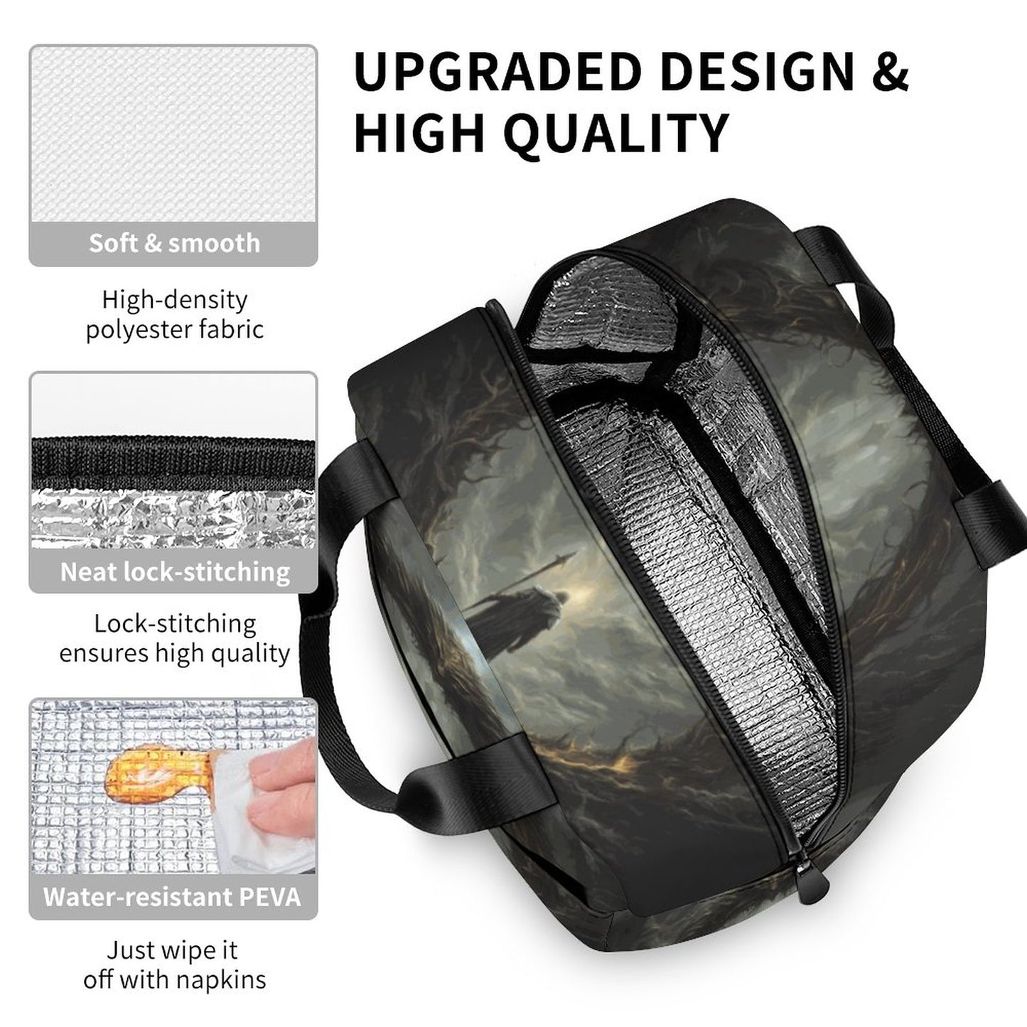 Insulated Lunch Bag with Pocket (All-Over Printing)