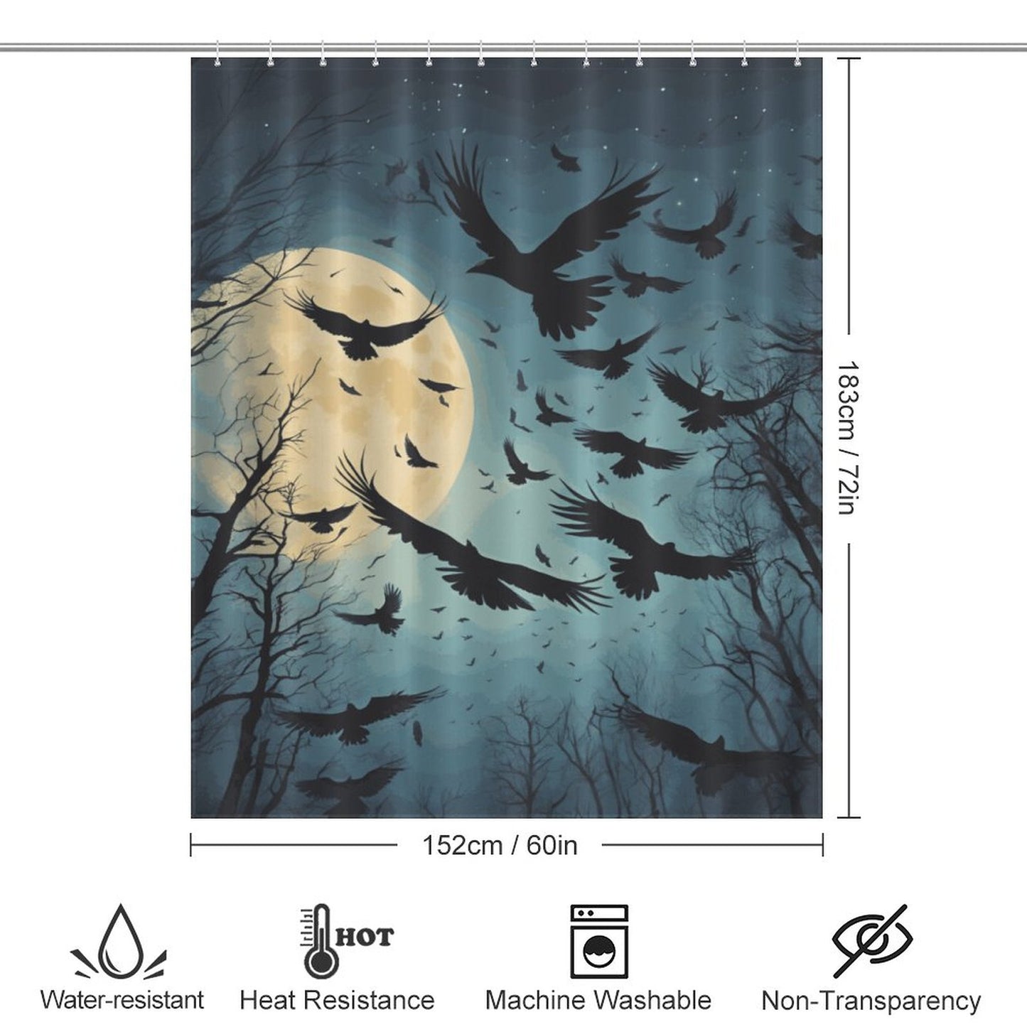 Flower Shower Curtain-66x72Inch (168x183cm)