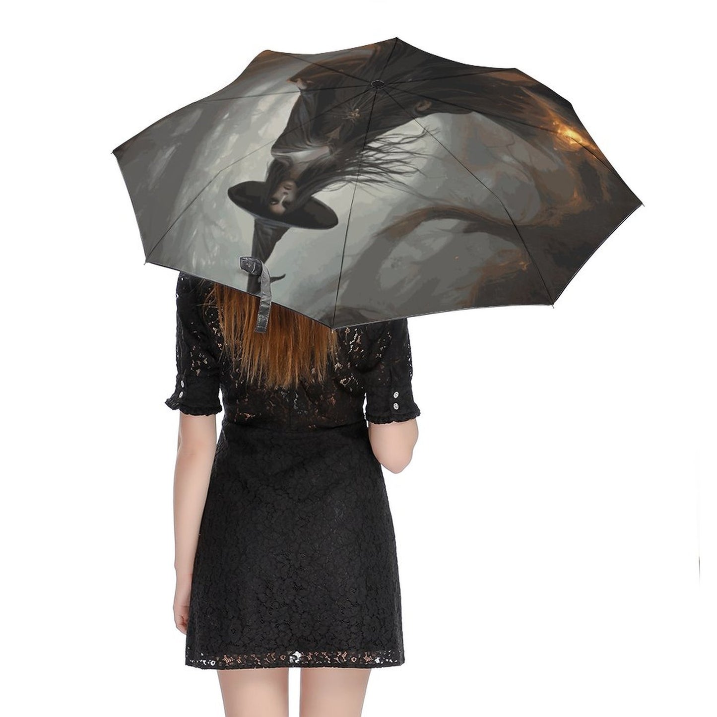 Witch Umbrella with Printed Pattern Outside ZYS03-8K