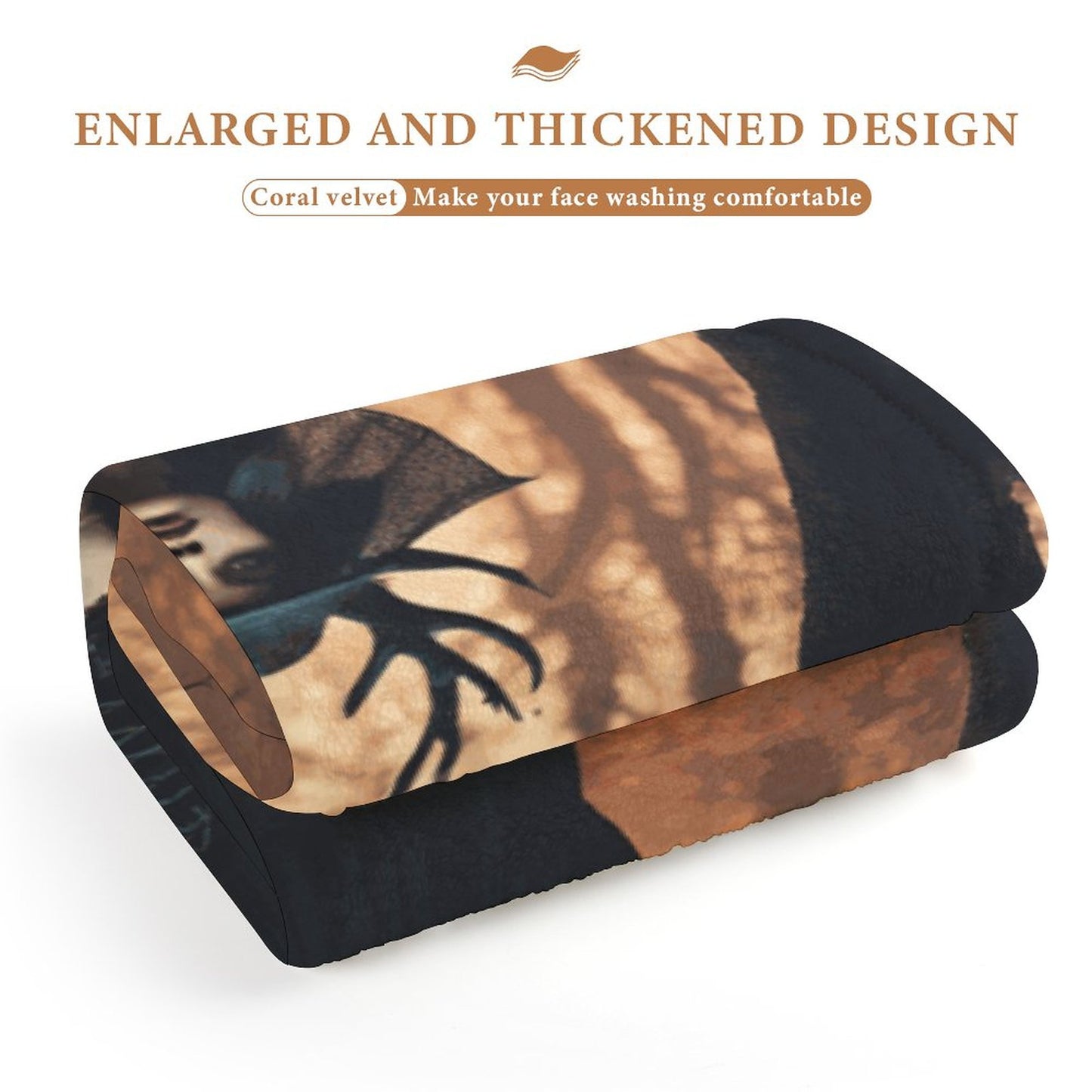 Forest Witch Coral Velvet Towel