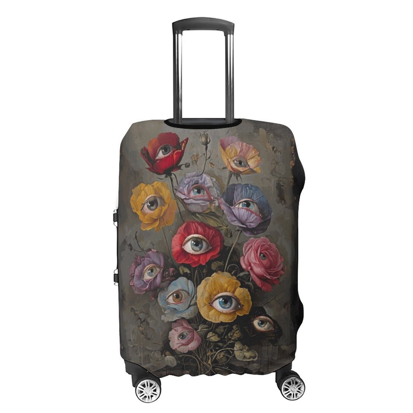 Human Eyes Floral Secure and Stylish Luggage Covers