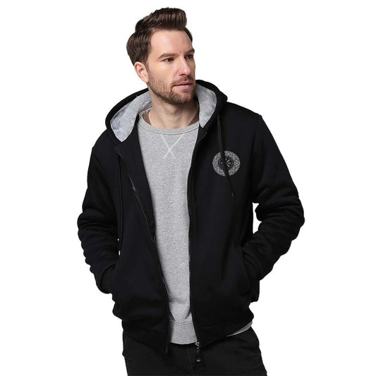 Vahalla 260gsm Men’s Plush Full Zip Hoodie (Partial Printing)