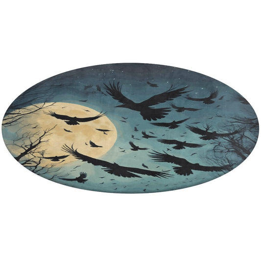 Round Coral Velvet Warm Floor Mat