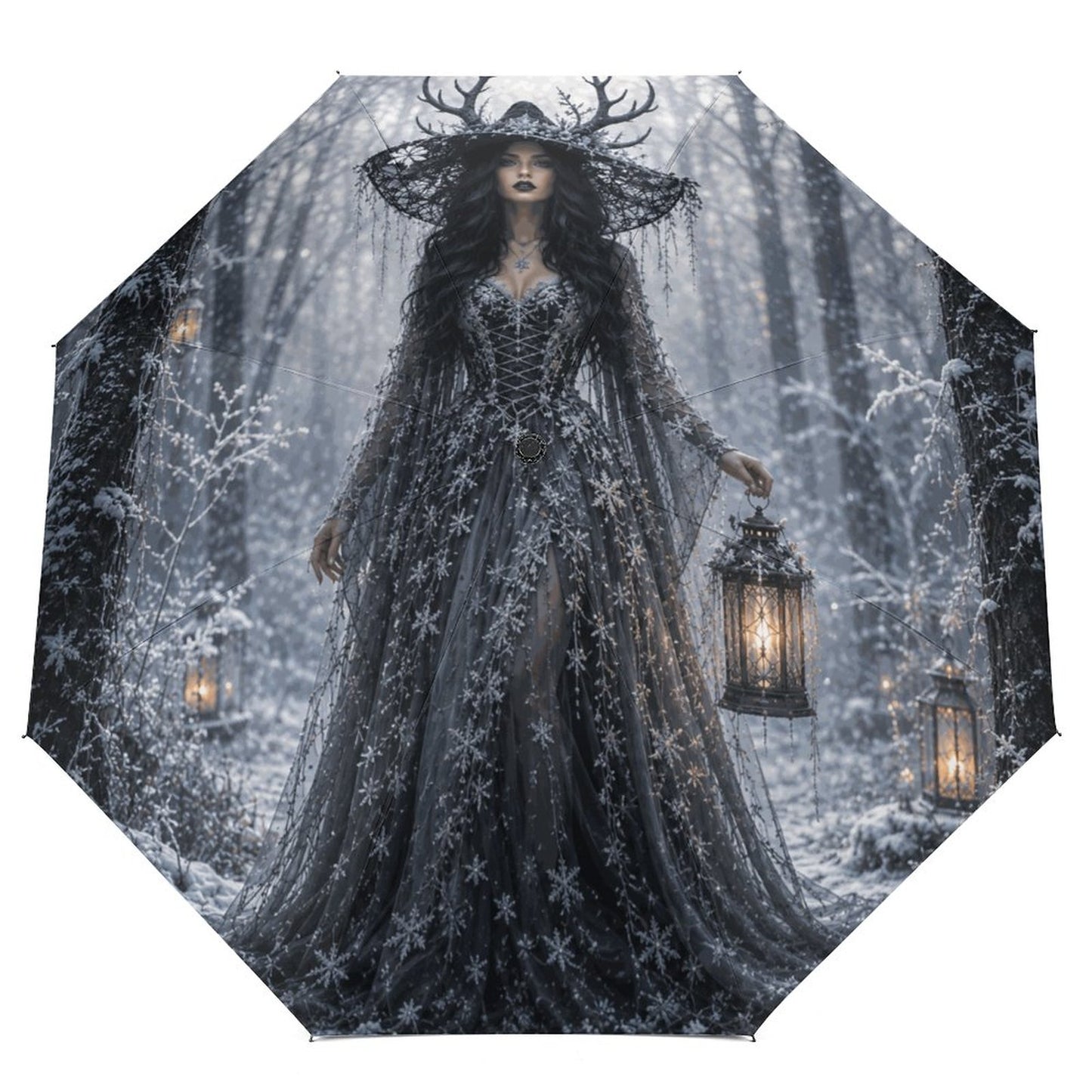 Elen of the Way Winter Car Reverse Umbrella