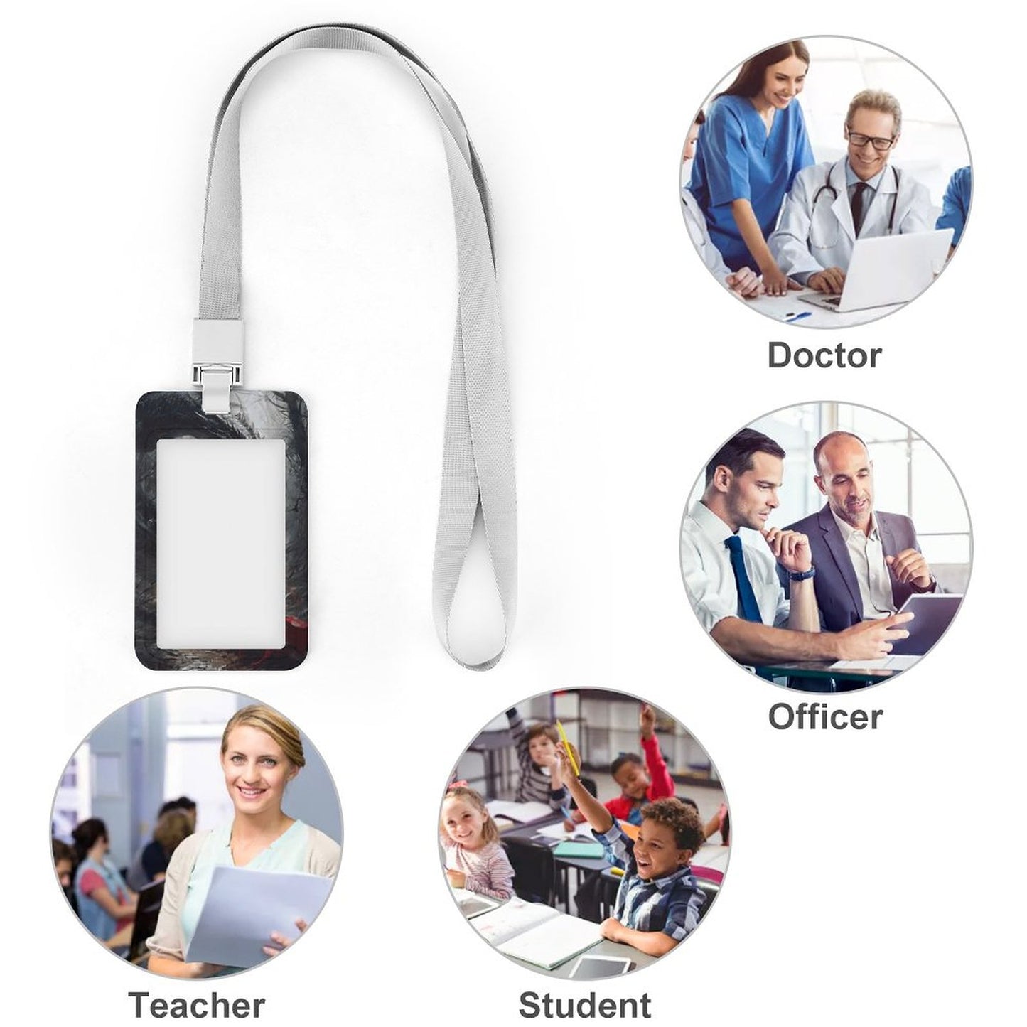 Aelin and Dragon Vertical ID Badge Holder