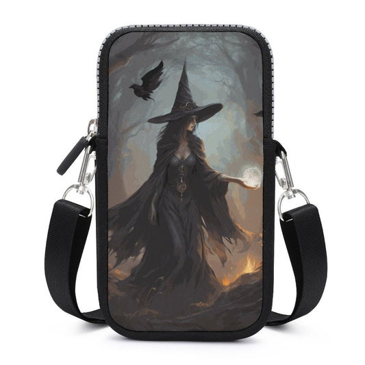 Mystical Witch Cell Phone Crossbody Pouch