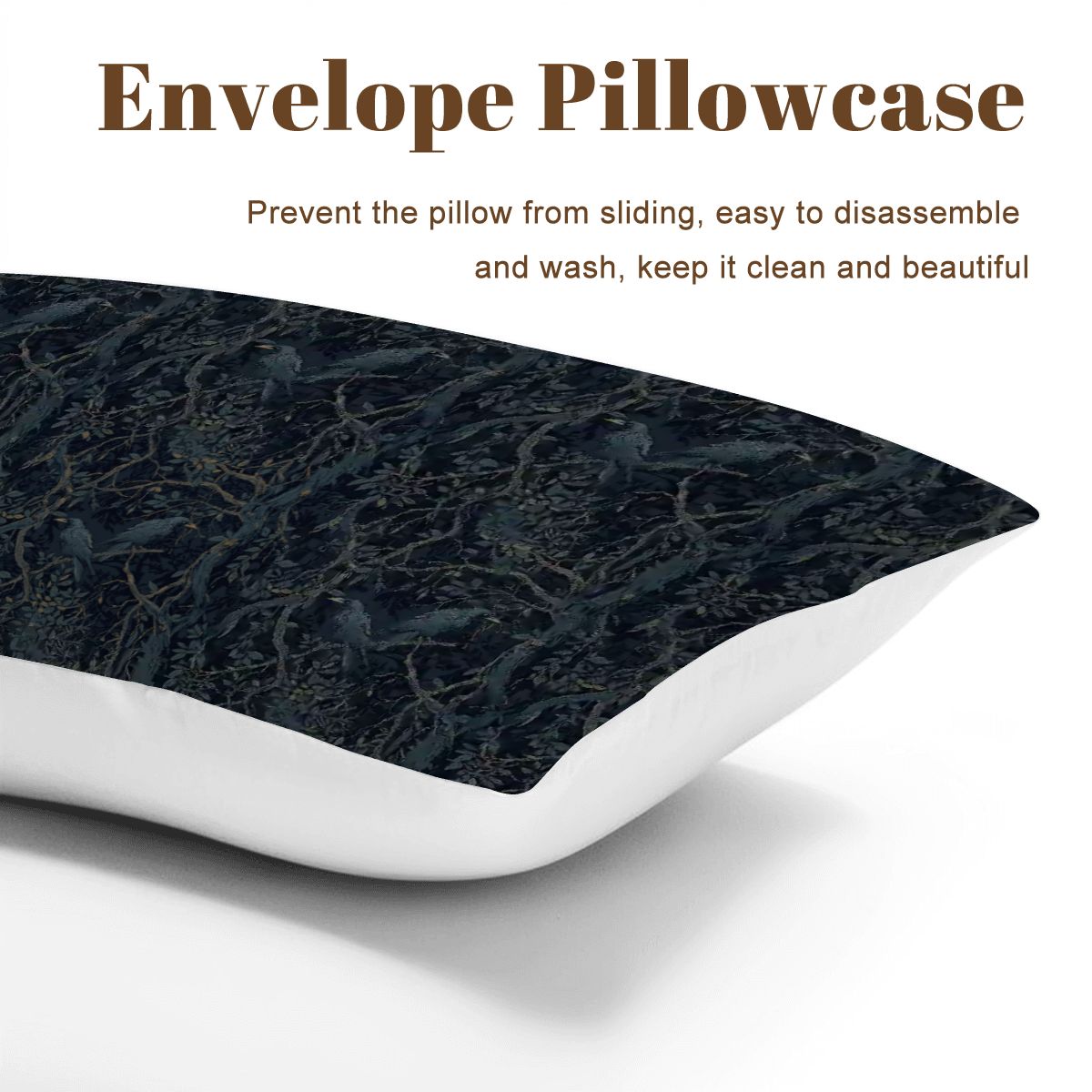 Dark Academia Bedroom Decor - William Morris Inspired Crow Duvet and Comforter Sets