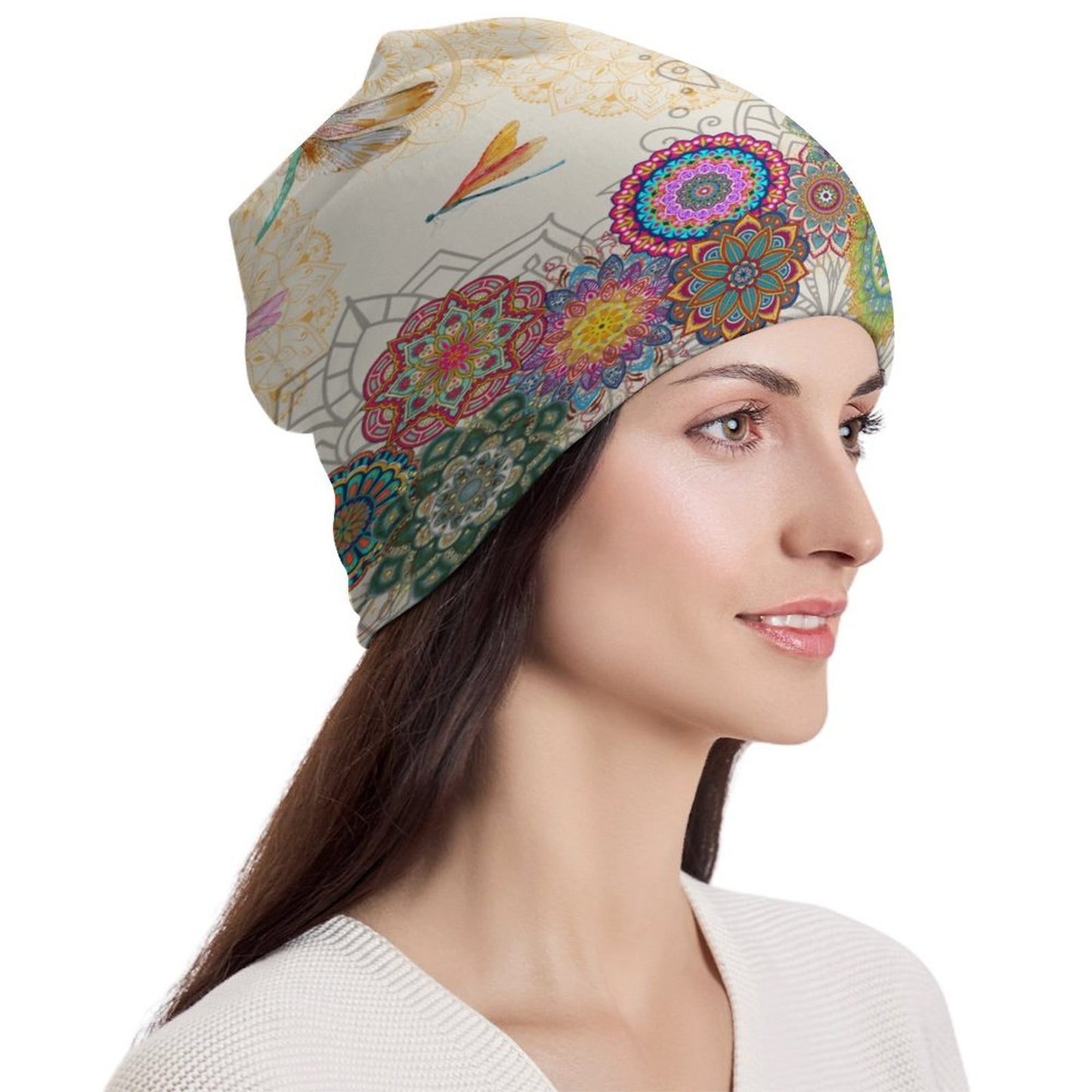 Dragonfly Mandala Pullover Cap (All-Over Printing)