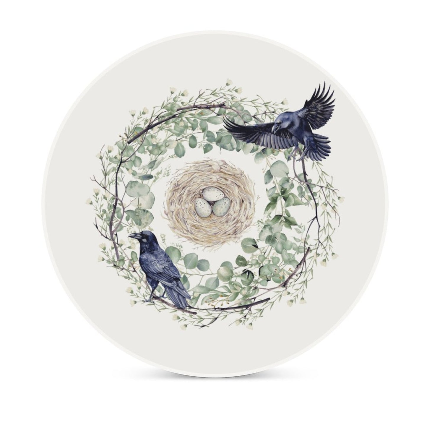 Crows Nest Round Ceramic Coaster