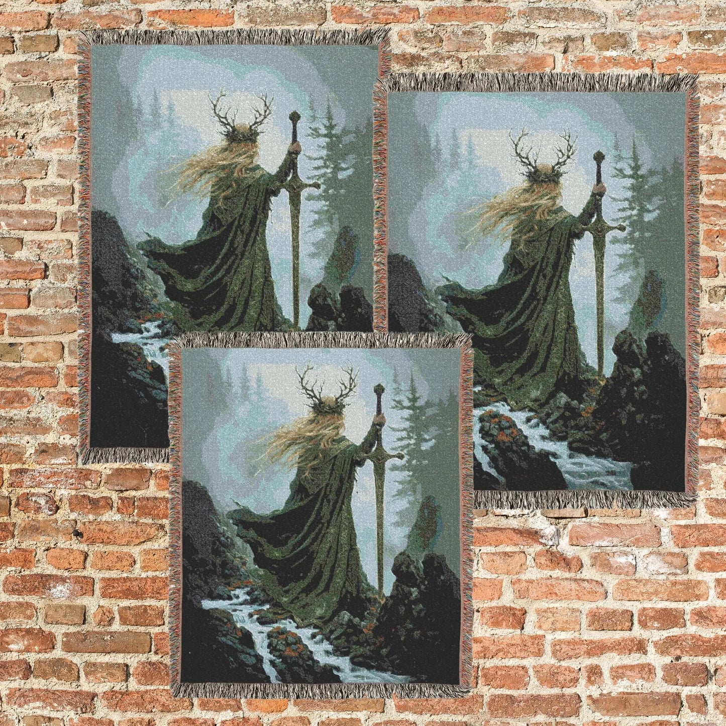 Aelin with Sword Woven Blanket | Throne of Glass Inspired, Sarah J Maas Reading Nook