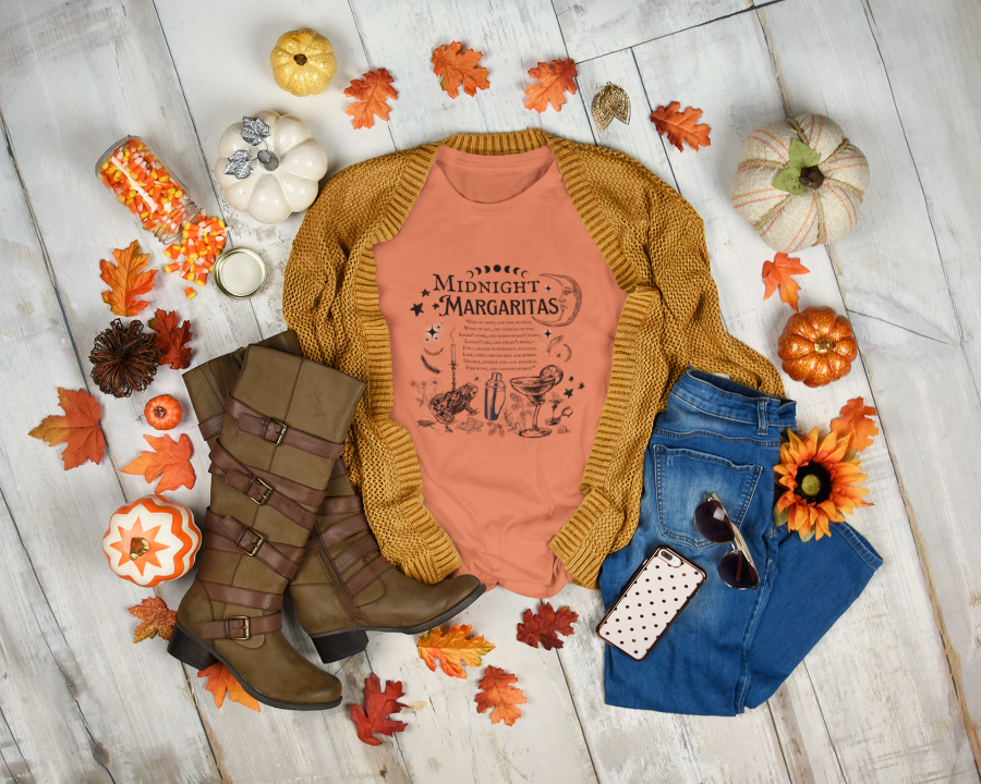 Midnight Margaritas Basic Witch, Cute Fall Shirt, Halloween Shirt - The Witchy Gypsy