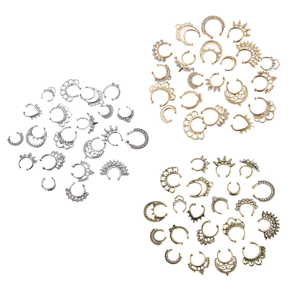 21pcs Nose Fake Septum Ring - The Witchy Gypsy