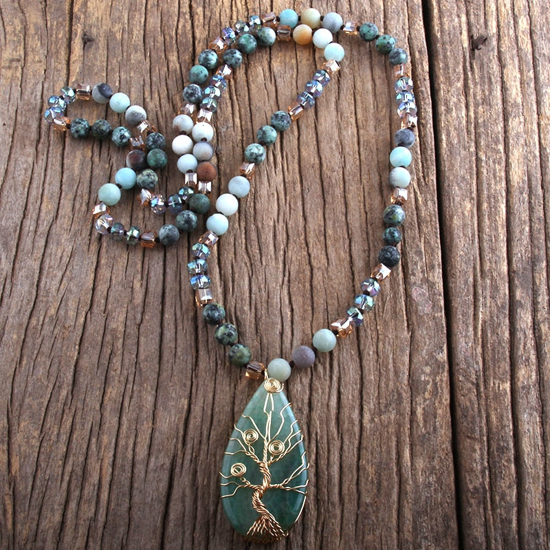 Bohemian Natural Stone Necklace - The Witchy Gypsy