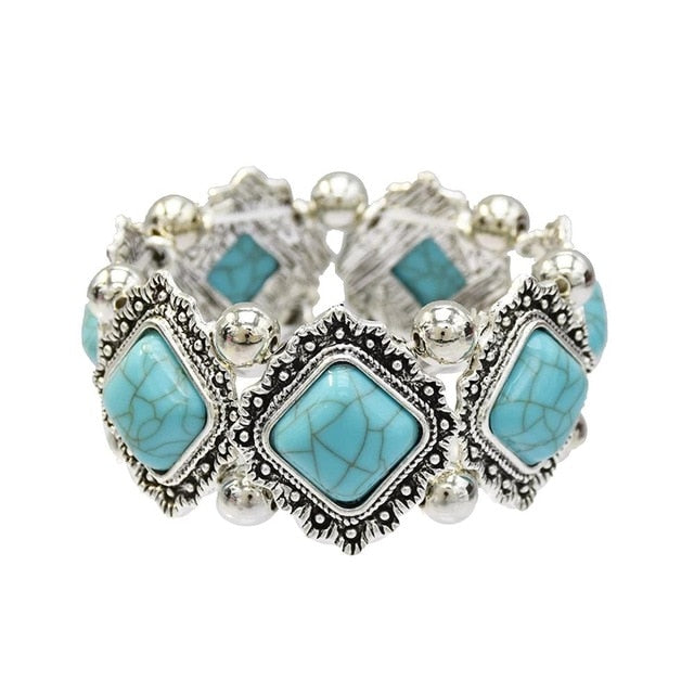 Bohemian Vintage Metal Stone Bracelet - The Witchy Gypsy