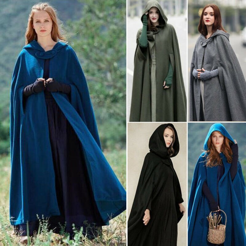 Thick Autumn Winter Women Single Button Cloak - The Witchy Gypsy