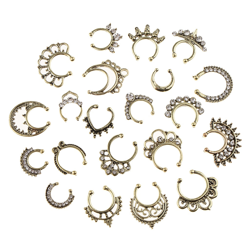 21pcs Nose Fake Septum Ring - The Witchy Gypsy