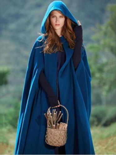 Thick Autumn Winter Women Single Button Cloak - The Witchy Gypsy