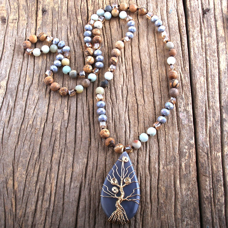 Bohemian Natural Stone Necklace - The Witchy Gypsy