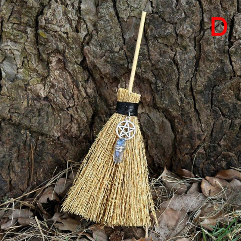 Wiccan Celtic Pentagram Mini Witch Broom - The Witchy Gypsy