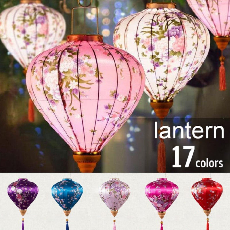 Flower Printed Hanging Cloth Lantern - The Witchy Gypsy