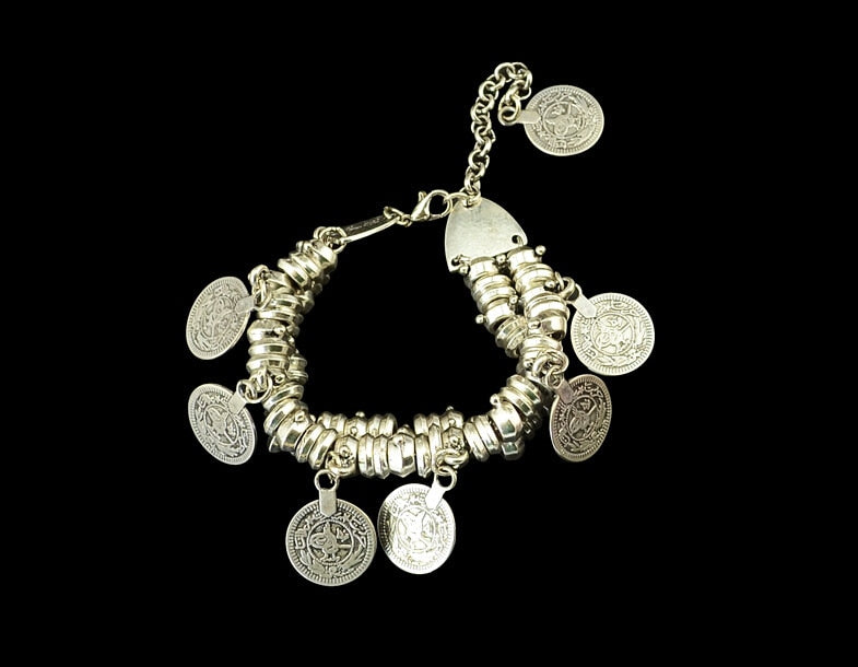 Gypsy Silver Coin Bracelet - The Witchy Gypsy