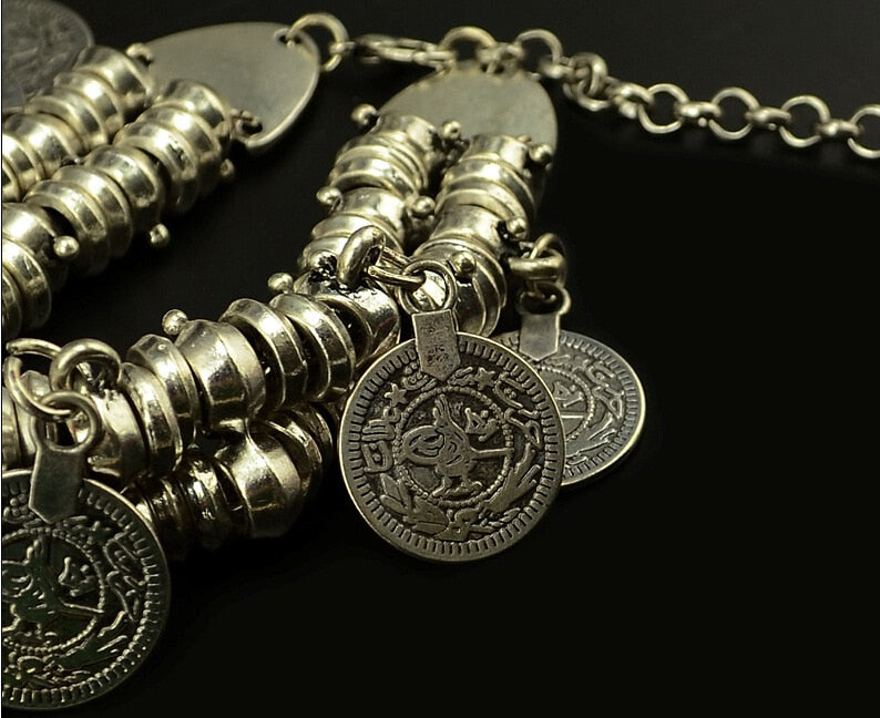 Gypsy Silver Coin Bracelet - The Witchy Gypsy