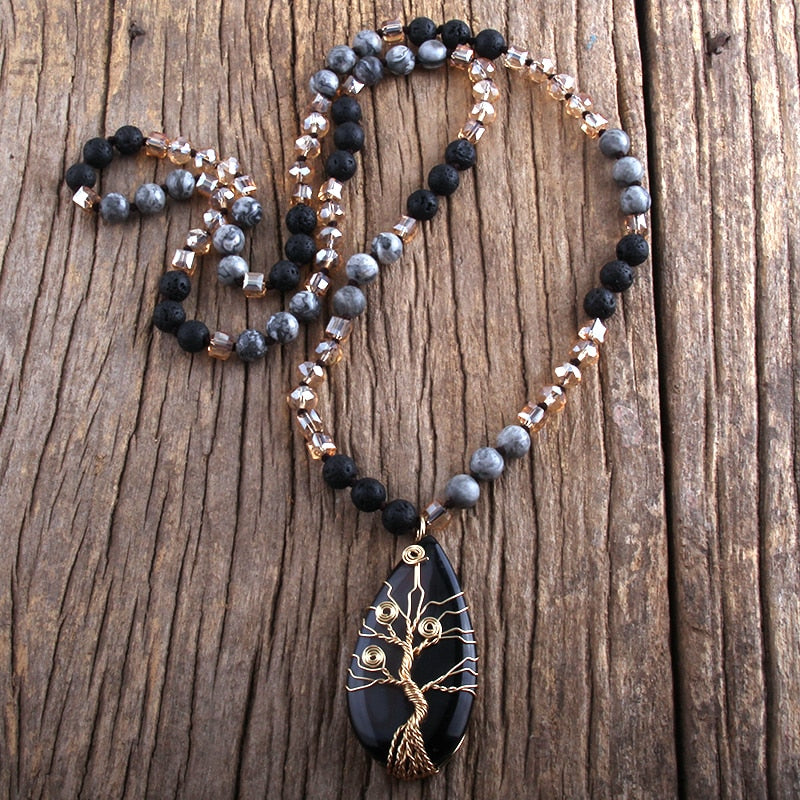 Bohemian Natural Stone Necklace - The Witchy Gypsy