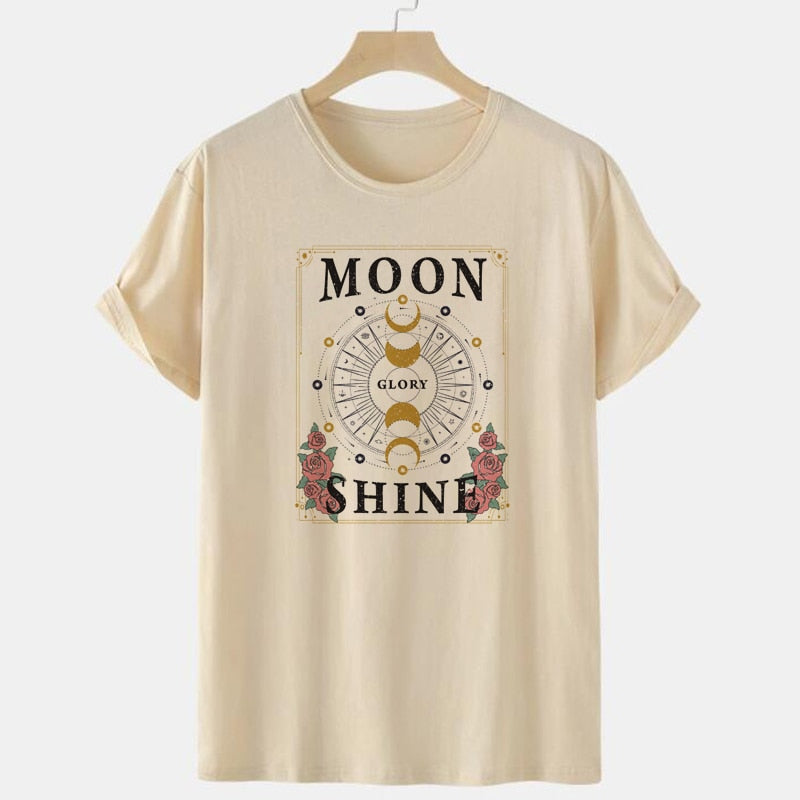 Moon Shine Short Sleeve Female Tshirt, - The Witchy Gypsy