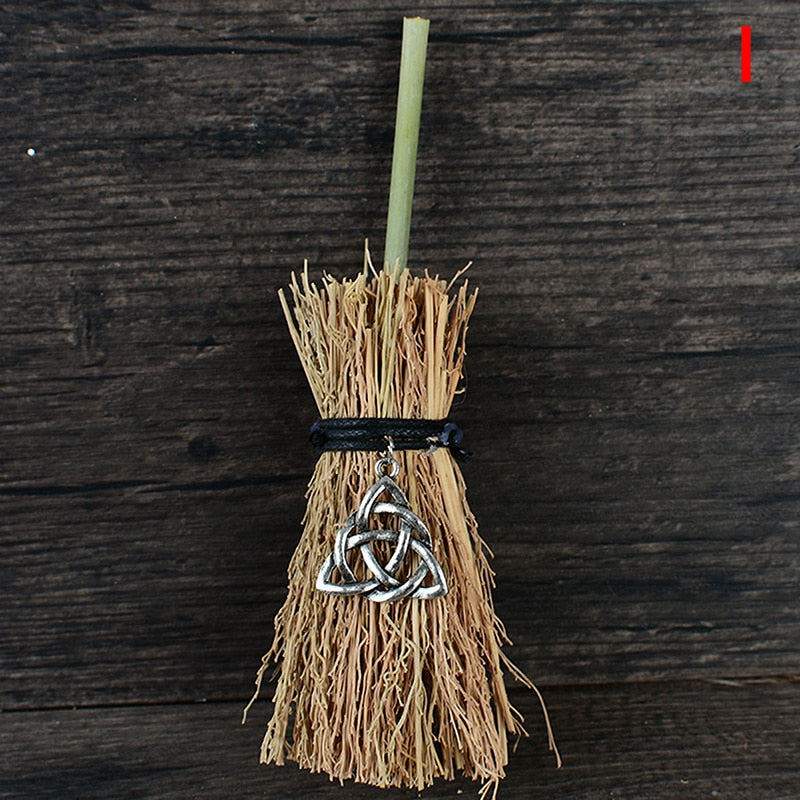 Wiccan Celtic Pentagram Mini Witch Broom - The Witchy Gypsy