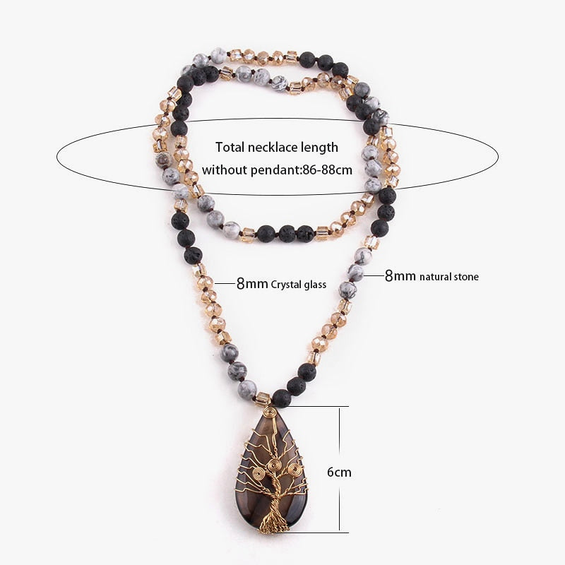 Bohemian Natural Stone Necklace - The Witchy Gypsy